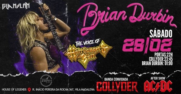 Imagem do evento Brian Durbin no GLAMSLAM PARTY