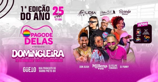 Imagem do evento Domingueira - 1° Edição Pagode Delas 2026