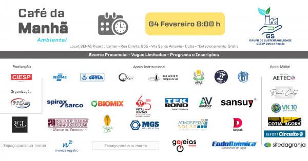 Imagem do evento Grupo de Sustentabilidade GS CIESP Cotia e Região