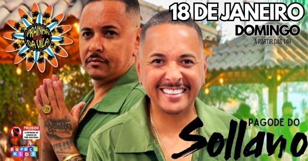 Imagem do evento Pagode do Sollano no Prainha da Vila!!!