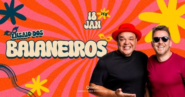 Imagem do evento QUINTAL | Ensaio dos Baianeiros | 18/01 - 14h