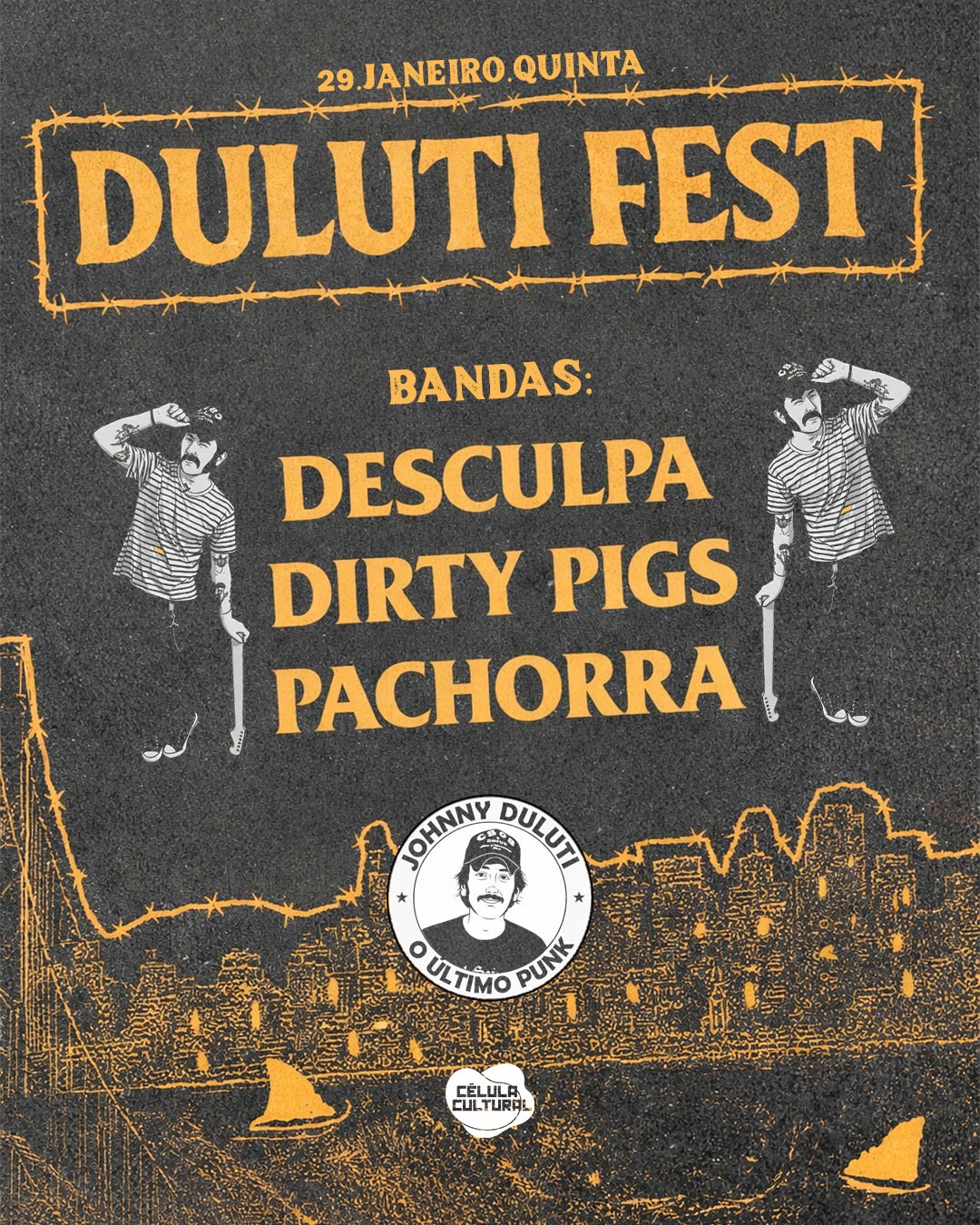 29/01(QUI) Duluti Fest: Desculpa | Dirty Pigs | Pachorra - Florianópolis, SC