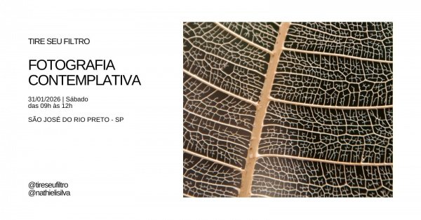 Imagem do evento Tire seu filtro com Fotografia Contemplativa