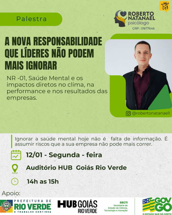 Imagem do evento Palestra : A Nova Responsabilidade que líderes não podem mais ignorar