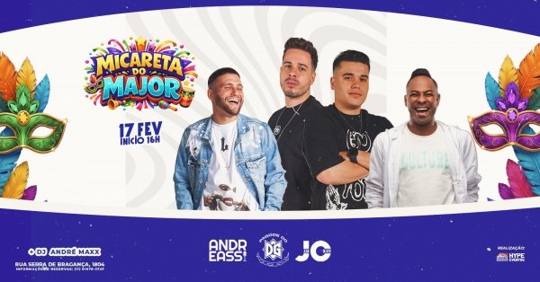 Imagem do evento Micareta do Major - Pagode do DG, Andreassi e Jean Oliver - Quintal do Augusto