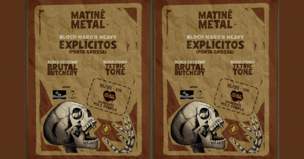 Imagem do evento Matinê Metal no Célula Cultural - 31 de Janeiro
