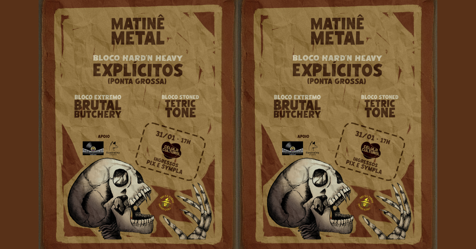 Matinê Metal no Célula Cultural - 31 de Janeiro - Florianópolis, SC