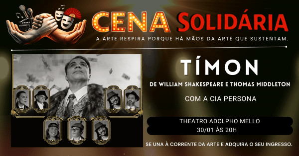 Imagem do evento TÍMON - de William Shakespeare e Thomas Middleton - CENA SOLIDÁRIA