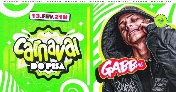 Imagem do evento CARNAVAL DO PISA COM GABB MC 13/02