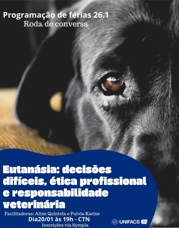 Imagem do evento RODA DE CONVERSA: Eutanásia - decisões difíceis, ética profissional e responsabilidade Veterinária