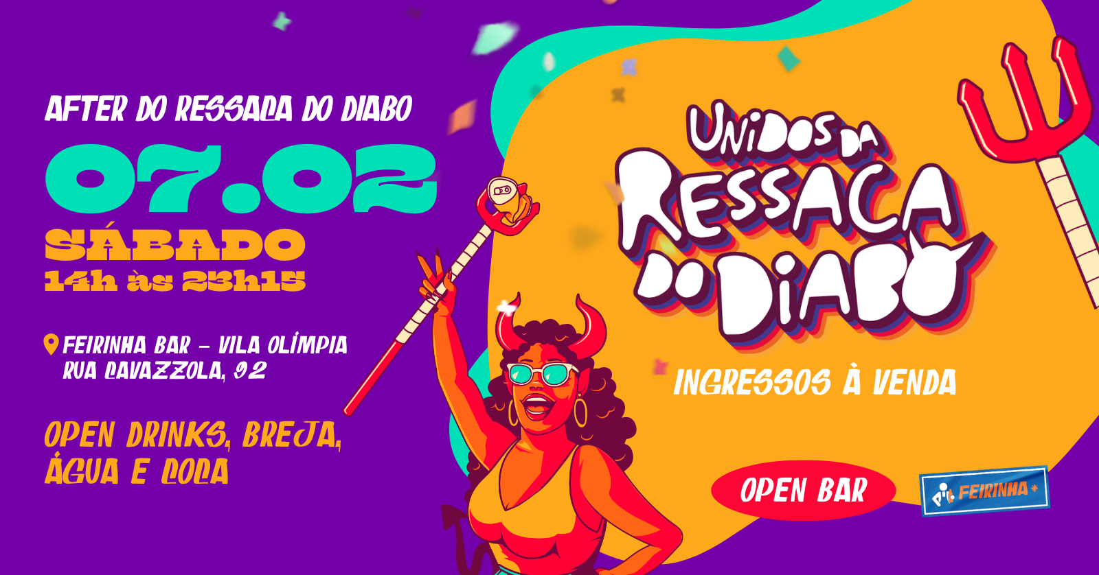 After do Ressaca do Diabo OPEN BAR| 2026 - São Paulo, SP