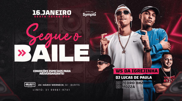 Imagem do evento SEGUE O BAILE |WS DA IGREJINHA | RUST MUSIC BAR | 22H