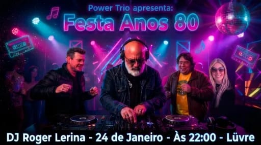 Festa Anos 80 com Power Trio, DJ Roger Lerina & convidado nacional surpresa! - Xangri-lá, RS
