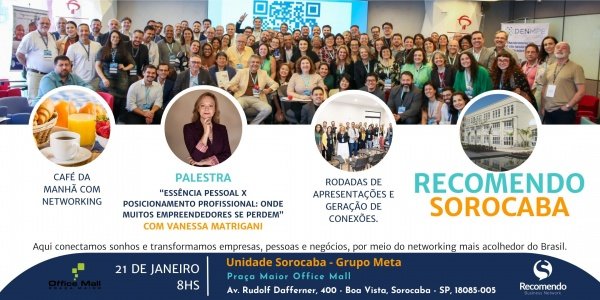 Imagem do evento Recomendo Sorocaba - Grupo Meta - O melhor café de negócios da cidade.