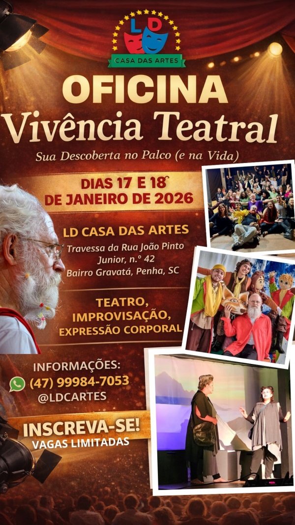 Imagem do evento OFICINA DE VIVÊNCIA TEATRAL