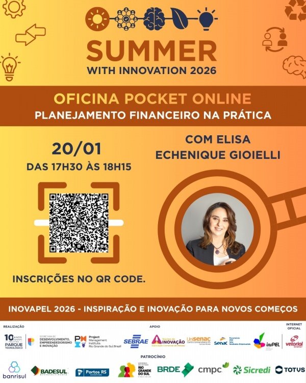 Imagem do evento Oficina Pocket Online - Planejamento Financeiro na Prática - Summer with Innovation 2026