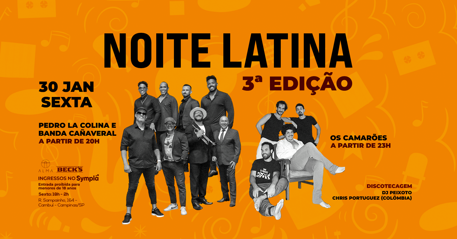3ª NOITE LATINA NO ALMA CAMPINAS | 30.01 - Campinas, SP