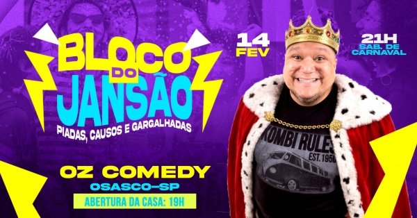 Imagem do evento BLOCO DO JANSÃO - PIADAS, CAUSOS E GARGALHADAS