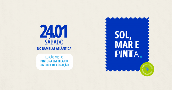 Imagem do evento PINTA 24.01 | Sábado | RAMBLAS ATLÂNTIDA | Edição: Pintura em Tela ou Pintura em Coração