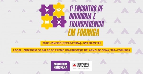 Imagem do evento 1º Encontro de Ouvidoria e Transparência em Formiga