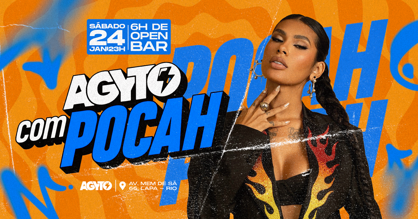 AGYTO convida POCAH :::: SHOW AO VIVO ::::::: MEGA OPEN BAR ::::: Lapa - Rio de Janeiro, RJ