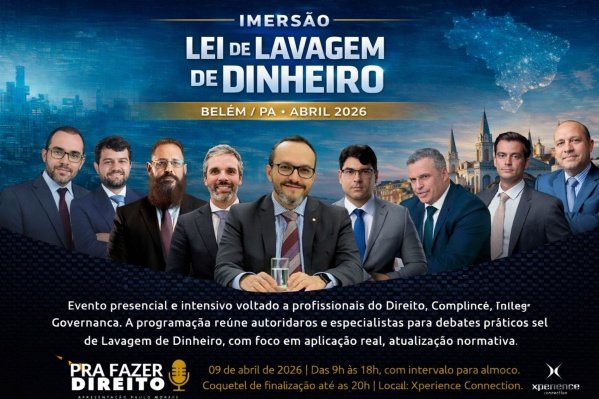 Imagem do evento IMERSÃO - LEI DE LAVAGEM DE DINHEIRO - BELÉM -PA