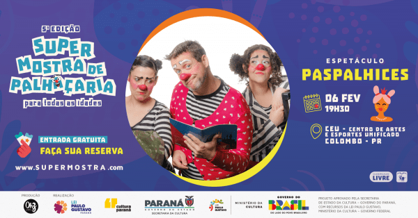 Imagem do evento ESPETÁCULO: Paspalhices (Colombo)