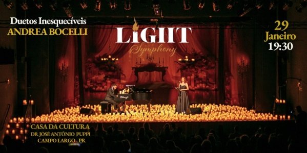Imagem do evento Light Symphony - Duetos Inesquecíveis de Andrea Bocelli (29/1 às 19:30 - Abre portas 19:00)