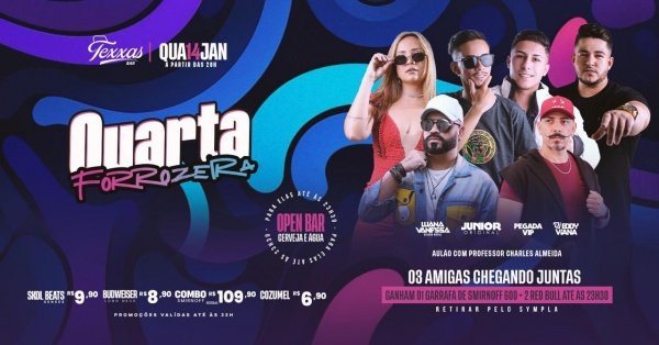 Imagem do evento TEXXAS BAR | QUARTA FORROZEIRA