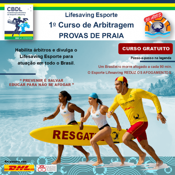 Imagem do evento 1o CURSO de Arbitragem Esporte Lifesaving PRAIA SOBRASA/CBDL  - ON-LINE