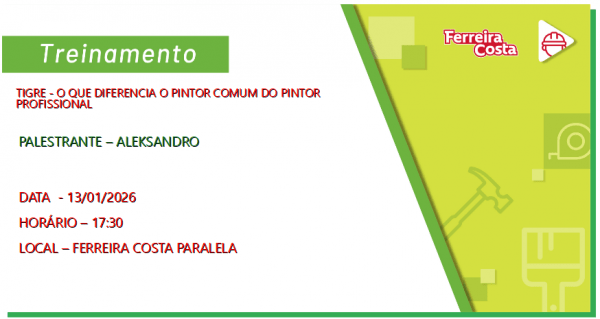 Imagem do evento TIGRE - O QUE DIFERENCIA O PINTOR COMUM DO PINTOR PROFISSIONAL ?