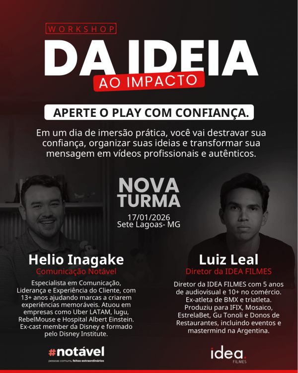 Imagem do evento Workshop Idea Filmes + Comunicação Notável