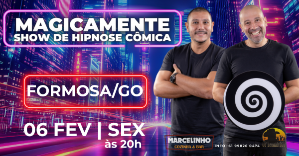 Imagem do evento MAGICAMENTE em FORMOSA - Show Hipnose Cômica