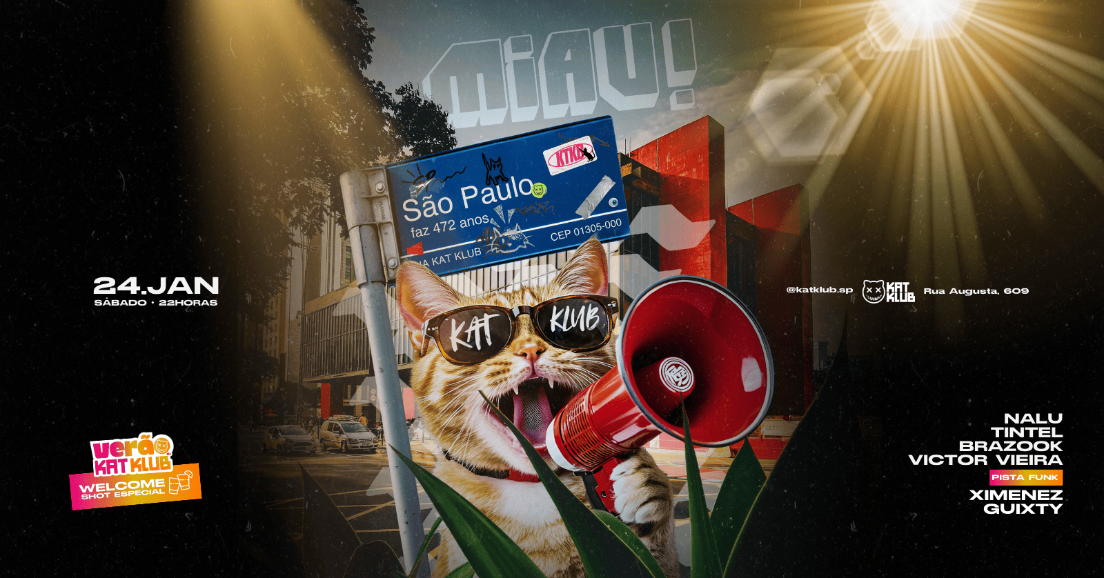 Festa MIAU! Verão da Kat Klub! Welcome Shots - São Paulo, SP