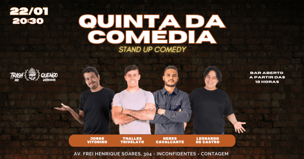 Imagem do evento Quinta da Comédia  - Stand up comedy no Trash Bar