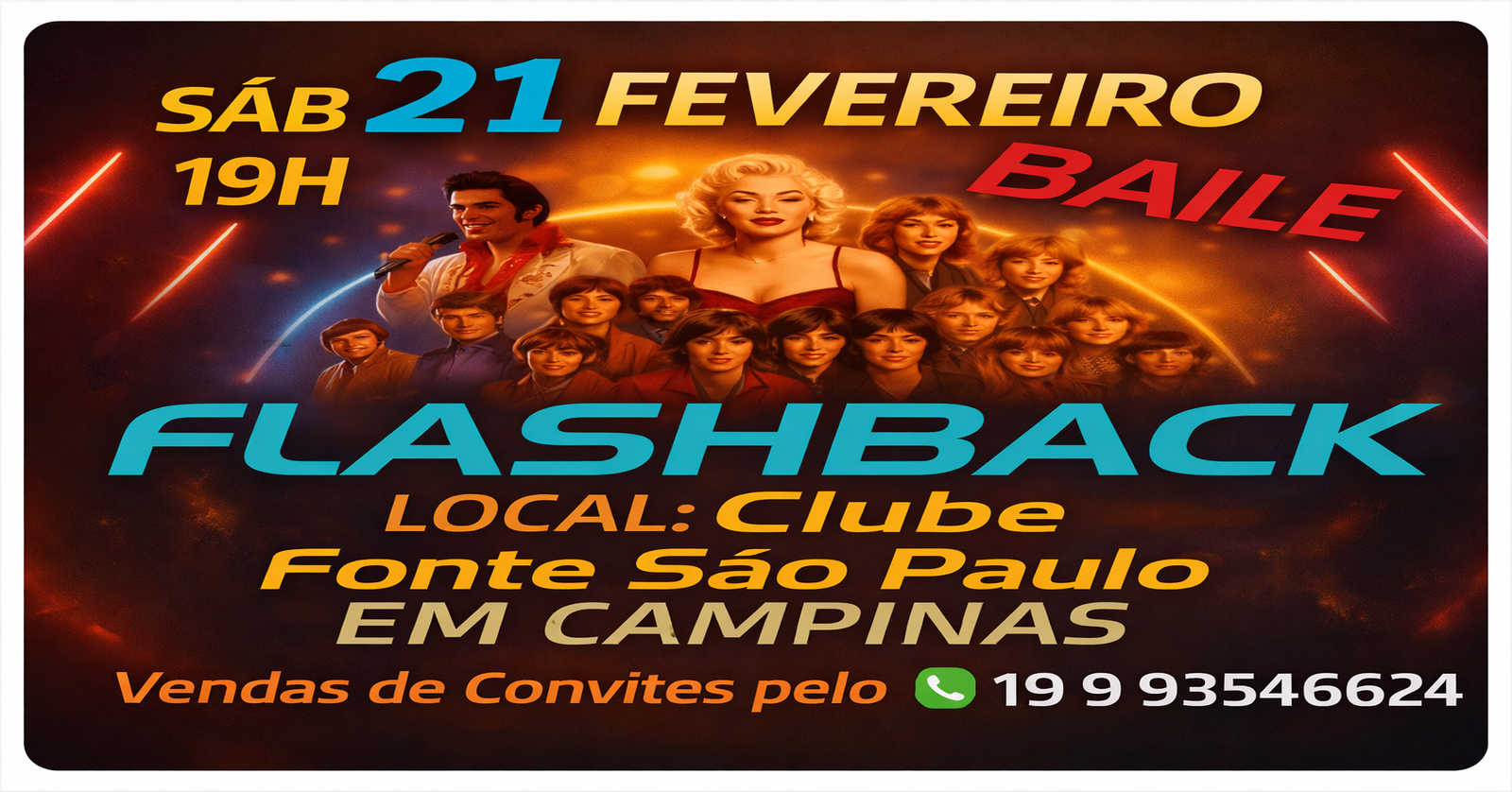 Baile FlashBack No Clube Fonte São Paulo Em Campinas- Dia 21 De Fevereiro - Campinas, SP