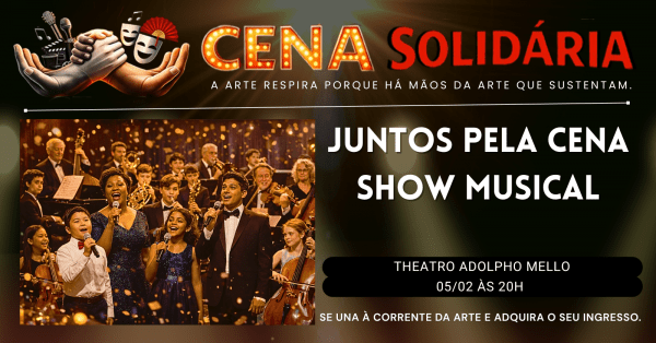 Imagem do evento JUNTOS PELA CENA  -SHOW MUSICAL  - CENA SOLIDÁRIA