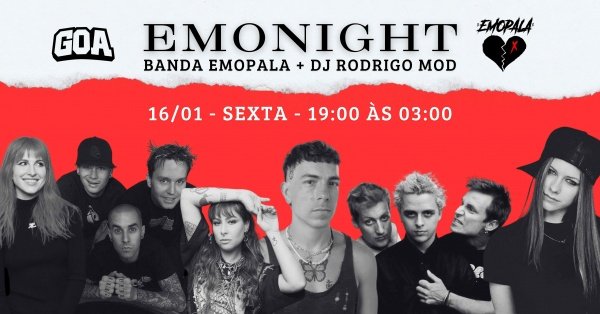 Imagem do evento EMONIGHT + ANOS 2000 - GOA