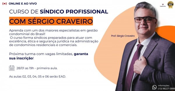 Imagem do evento Curso de Síndico Profissional - reconhecimento MEC
