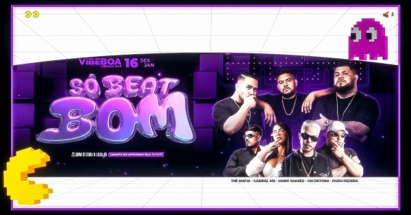 Imagem do evento SÓ BEAT BOM | Vibe Boa Lounge Bar | Sexta - 16/01 - 19h