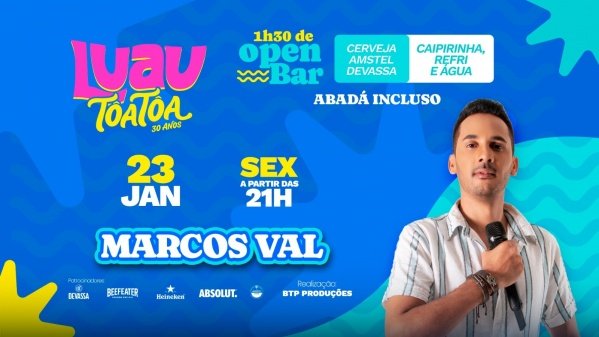 Imagem do evento LUAU TÔA TÔA - 23/01/2026 - SEXTA-FEIRA