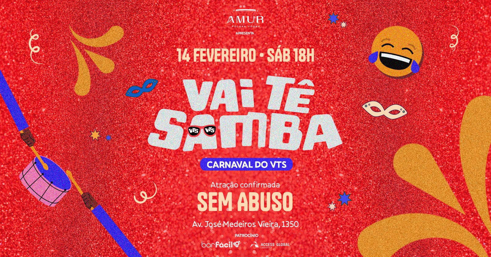 CARNAVAL VAI TÊ SAMBA - PRAIA BRAVA - 14/02 - Itajaí, SC