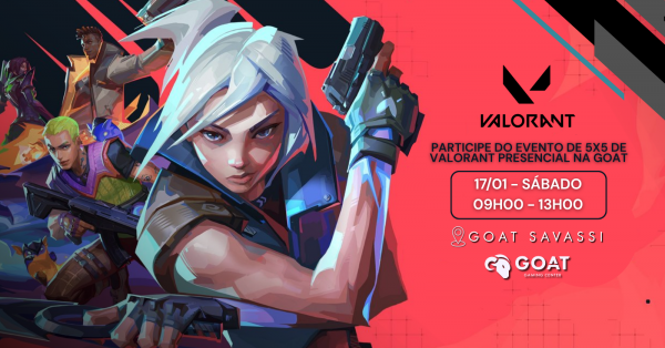 Imagem do evento Evento de Valorant Presencial - GOAT Gaming Center