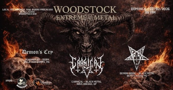 Imagem do evento WOODSTOCK  EXTREME METAL