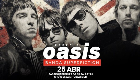 Imagem do evento ESPECIAL OASIS -BANDA SUPERFICTION