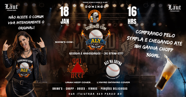 Imagem do evento Domingo Com Aly - Original Pub