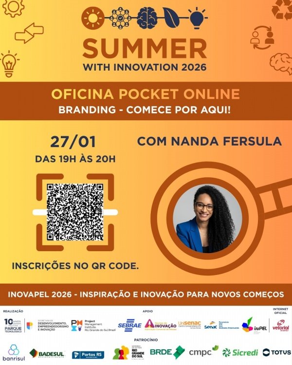 Imagem do evento Oficina Pocket Online - Branding - Comece por aqui! -  Summer with Innovation 2026
