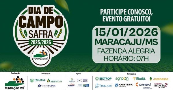 Imagem do evento Dia de Campo Safra 2025/2026 - Maracaju/MS 