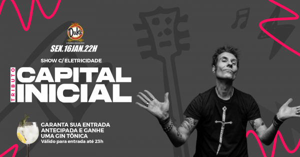 Imagem do evento Duke Pub - Tributo Capital Inicial - Sexta-feira - 16/01