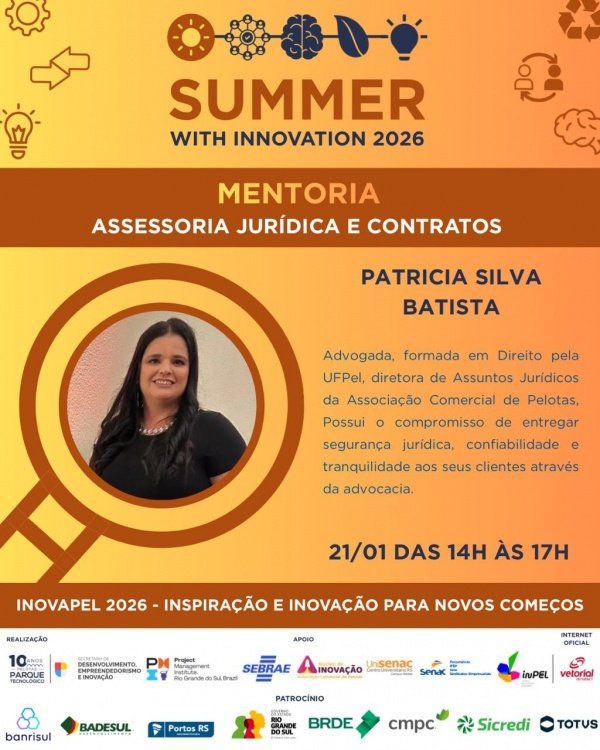 Imagem do evento Mentoria: Assessoria Jurídica e Contratos - Summer With Innovation 2026
